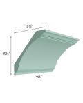 Midtown Mint Green Shaker Extra Large Cove Crown Molding