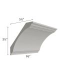 Salem Light Grey Extra Large Cove Crown Molding
