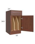 Cambridge Saddle Glaze 18" Tray Divider Base Cabinet