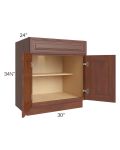 Cambridge Saddle Glaze 30" Base Cabinet (1 drawer)