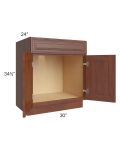 Cambridge Saddle Glaze 30" Sink Base Cabinet (1 drawer front)