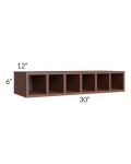 Cambridge Saddle Glaze 30x6 Wine Cubby Wall Cabinet