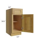 Heritage Amber Shaker 15" Base Cabinet 