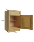 Heritage Amber Shaker 21" Base Cabinet 