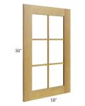 Heritage Amber Shaker 18x30 Glass Door