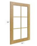 Heritage Amber Shaker 21x36 Glass Door 