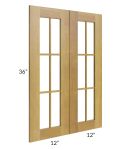 Heritage Amber Shaker 24x36 Glass Door