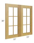 Heritage Amber Shaker 30x30 Glass Door 