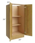 Heritage Amber Shaker 24x54 Split Pantry Base Cabinet