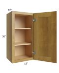 Heritage Amber Shaker 15x30 Wall Cabinet