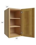Heritage Amber Shaker 18x36x24 Split Pantry Wall Cabinet