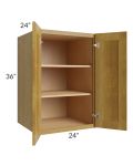 Heritage Amber Shaker 24x36x24 Split Pantry Wall Cabinet