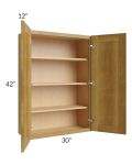 Heritage Amber Shaker 30x42 Wall Cabinet
