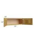 Heritage Amber Shaker 33x12 Wall Cabinet
