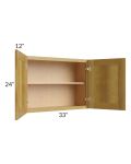 Heritage Amber Shaker 33x24" Wall Cabinet