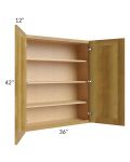 Heritage Amber Shaker 36x42 Wall Cabinet