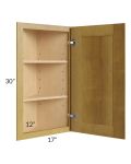 Heritage Amber Shaker 12x30 Wall End Angle Cabinet