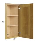 Heritage Amber Shaker 12x36 Wall End Angle Cabinet