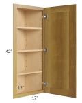 Heritage Amber Shaker 12x42 Wall End Angle Cabinet