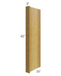 Heritage Amber Shaker 15x42 Wall End Panel - Out of stock through April