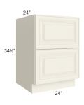 Cambridge Antique White Glaze 24" 2-Drawer Base Cabinet