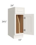 Cambridge Antique White Glaze 12" Tray Divider Base Cabinet