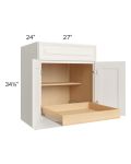 Cambridge Antique White Glaze 27" Base Cabinet with 1 Rollout Tray