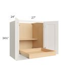 Cambridge Antique White Glaze 27" Full Height Base Cabinet with 1 Rollout Tray