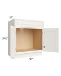 Cambridge Antique White Glaze 30" Vanity Base Cabinet