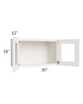 Cambridge Antique White Glaze 30x18 Decorative Wall Cabinet