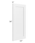Southport White Shaker 15x36 Decorative Panel