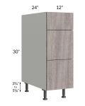 Milan Hazel 12" 3-Drawer Base Cabinet