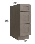 Natural Grey Shaker 12" Drawer Base Cabinet