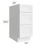 Salem White 15" Drawer Base Cabinet