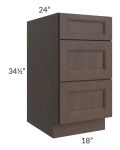 Tuscan Kona Brown 18" Drawer Base Cabinet