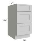 Tuscan Painted Grey 18" Drawer Base Cabinet