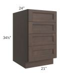 Tuscan Kona Brown 21" 4-Drawer Base Cabinet