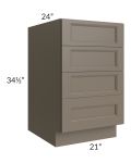 Tuscan Stone 21" 4-Drawer Base Cabinet