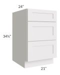 Midtown Cloud Shaker 21" Drawer Base Cabinet
