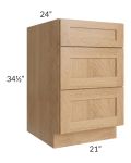 Midtown Timber Shaker 21" Drawer Base Cabinet