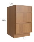 Portland Walnut 21" Drawer Base Cabinet