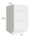Portland White 21" Drawer Base Cabinet 