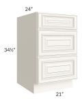 Signature Vanilla Glaze 21" Drawer Base Cabinet
