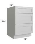 Midtown Painted Grey Shaker 24" Drawer Base Cabinet