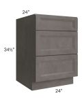Salem Dark Grey 24" Drawer Base Cabinet