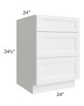 Salem White 24" Drawer Base Cabinet