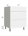 Milan White Gloss 27" 3-Drawer Base Cabinet
