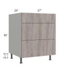 Milan Hazel 27" 3-Drawer Base Cabinet