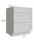Tuscan Painted Grey 27" Drawer Base Cabinet