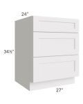 Midtown Cloud Shaker 27" Drawer Base Cabinet